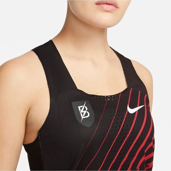 Nike Aeroswift Bowerman Track Club Running Tank Top Racing Singlet M Black Red - Picture 15 of 16
